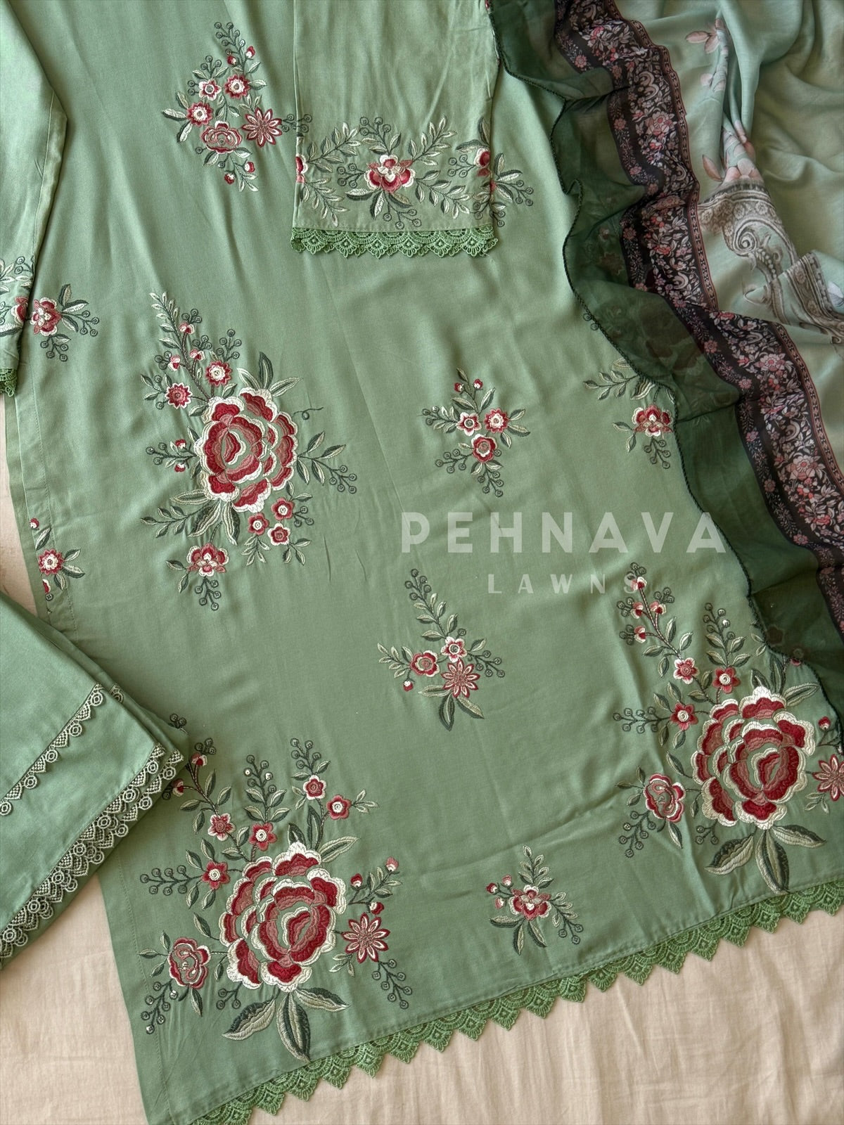 Rayon Suit with Cotton Dupatta-1536 D