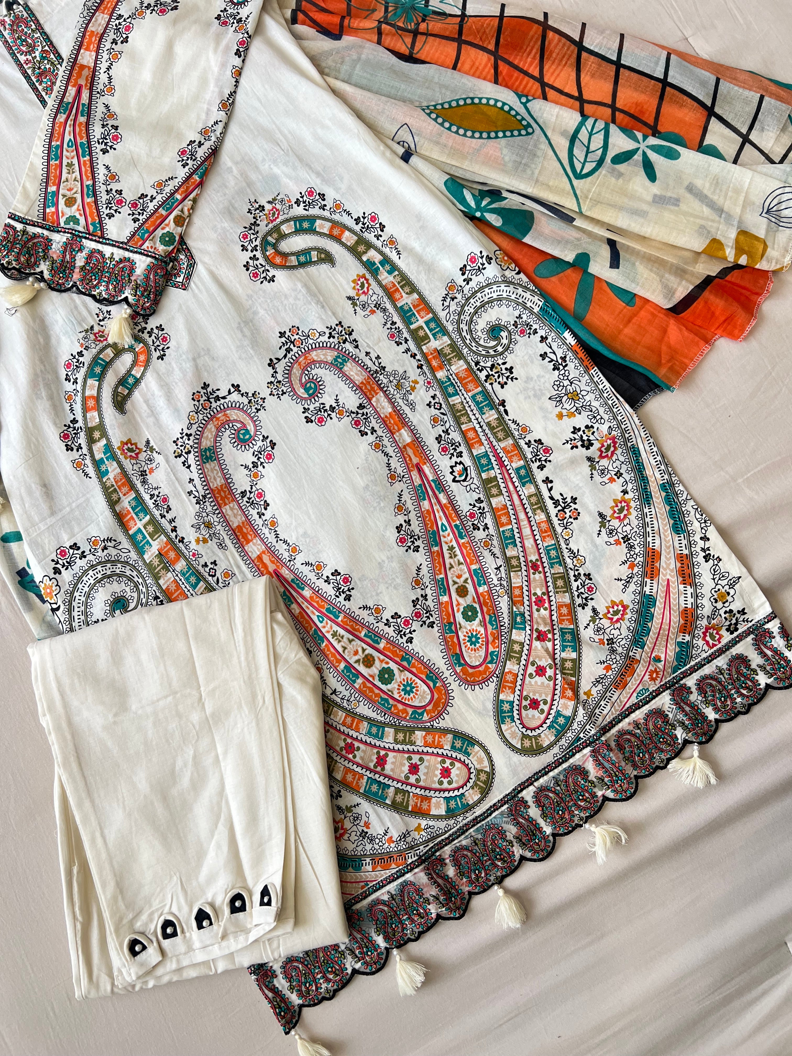 Cotton Straight Kurta-White