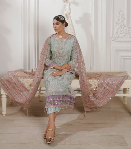 GLAMOURA BY NOOR'S SEMI-STITCHED 3PC | D-05