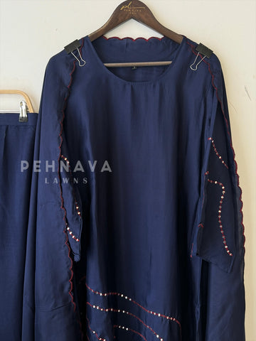 Mirror Work Silk Suit Set-3212