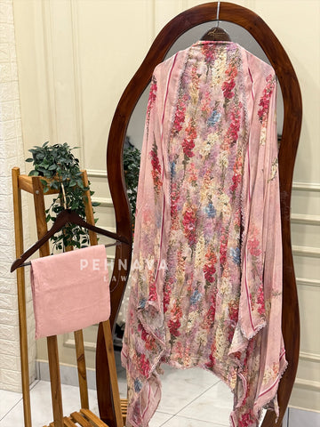 Floral Embroidered Unstitched Suit