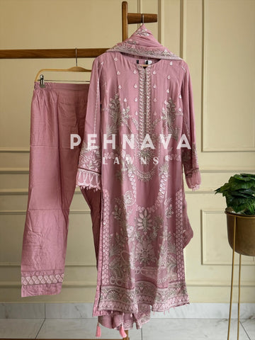 Luxurious Trendy Pure Chiffon Suit-2