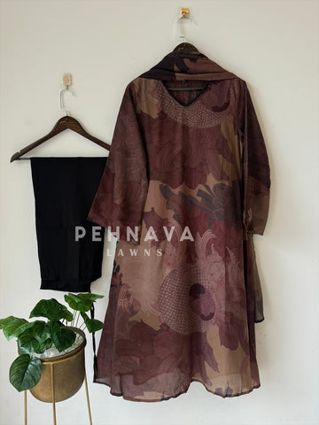 Printed Organza Ensemble Suit-4201