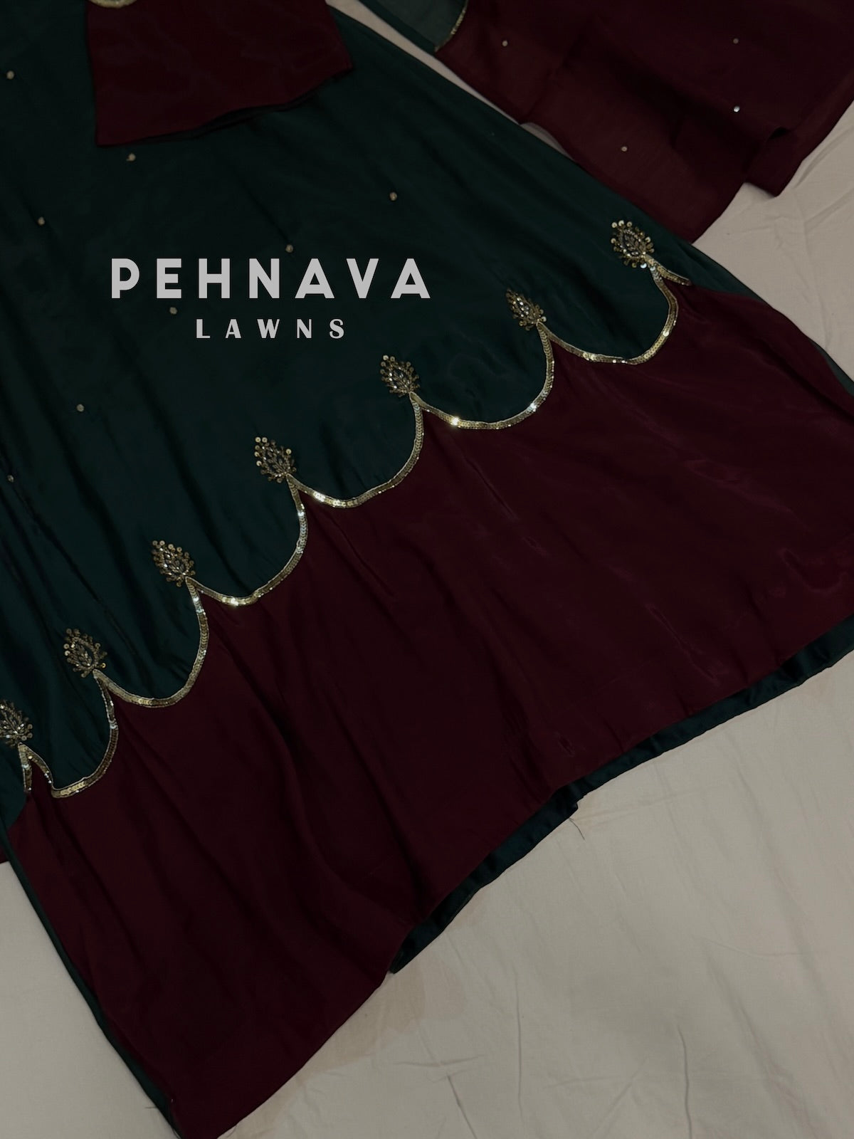 Scalloped Anarkali Set-(25-30 Days For Dispatching)