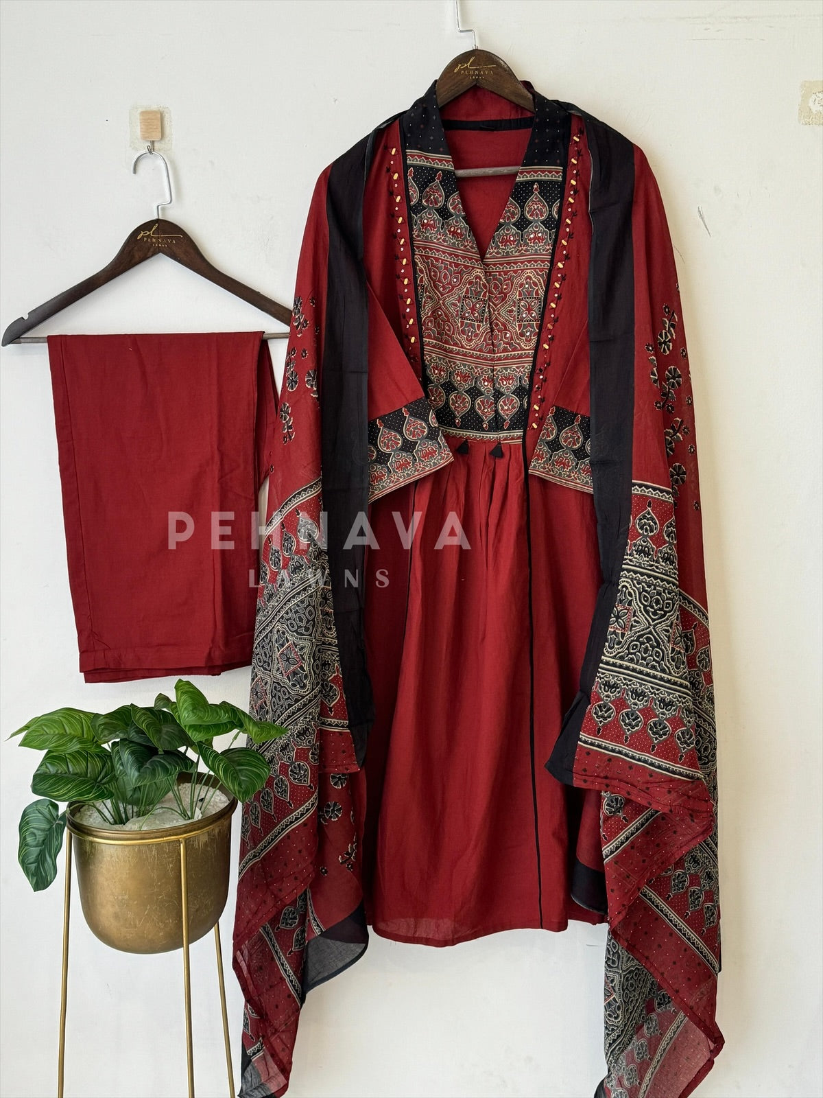 Cotton Yoke Mirror Suit Set