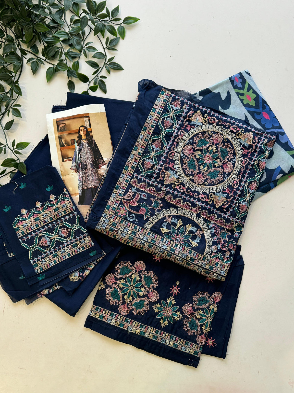 PREMIUM THREE PIECE LAWN SET-5