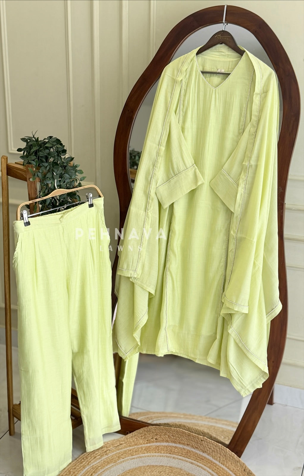 V Neck Panel Suit Set 5018