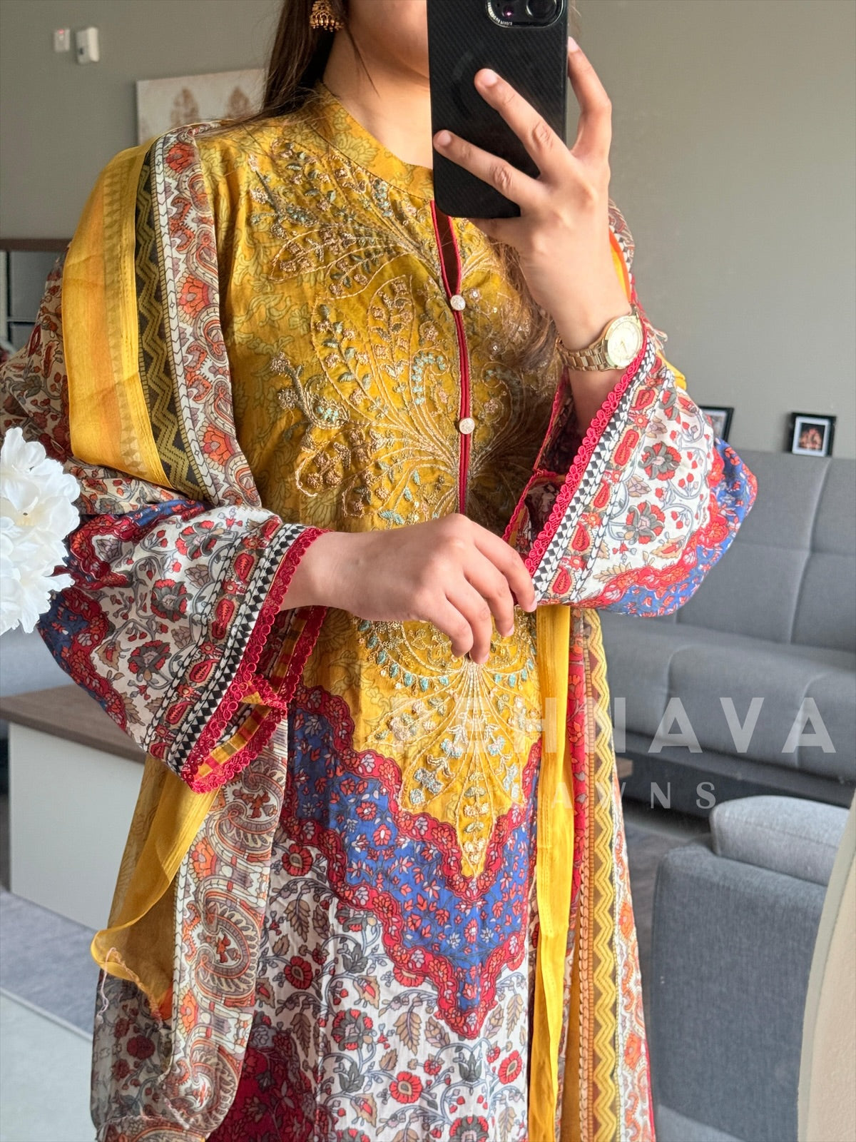 Printed Cotton Suit Set