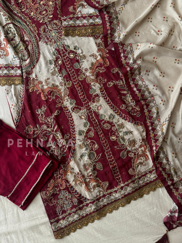 Paisley Muslin Suit-KT-334