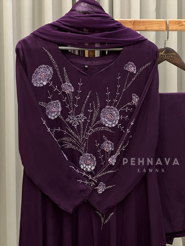 Yoke Sequin Embroidered Suit-No.2 - Pehnava Lawns