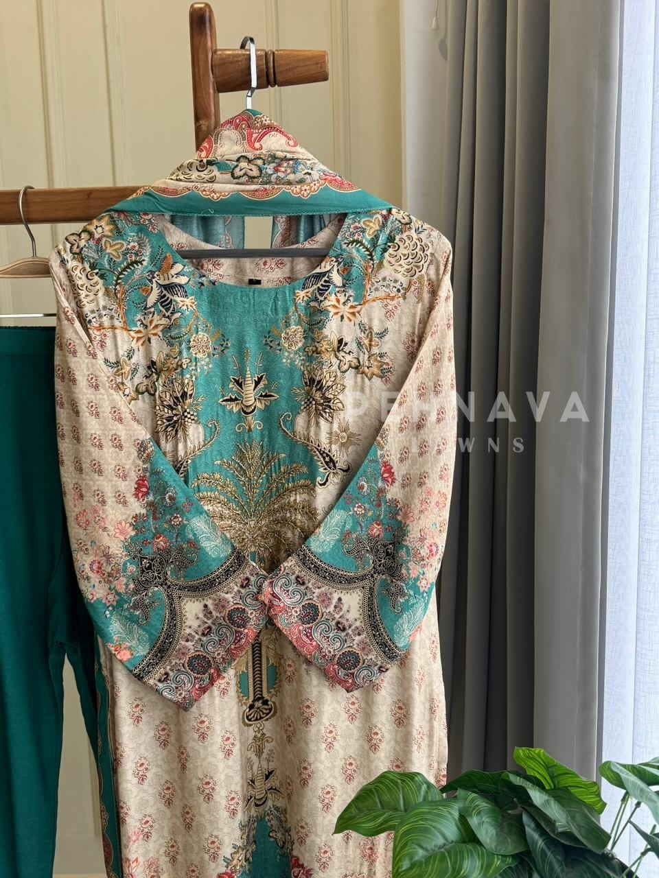 Printed Muslin Suit Set-306