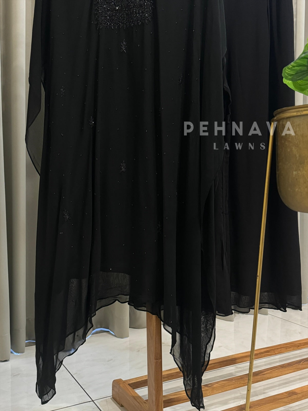 Premium  Chiffon Handwork Suit With Bottom No.10 - Pehnava Lawns