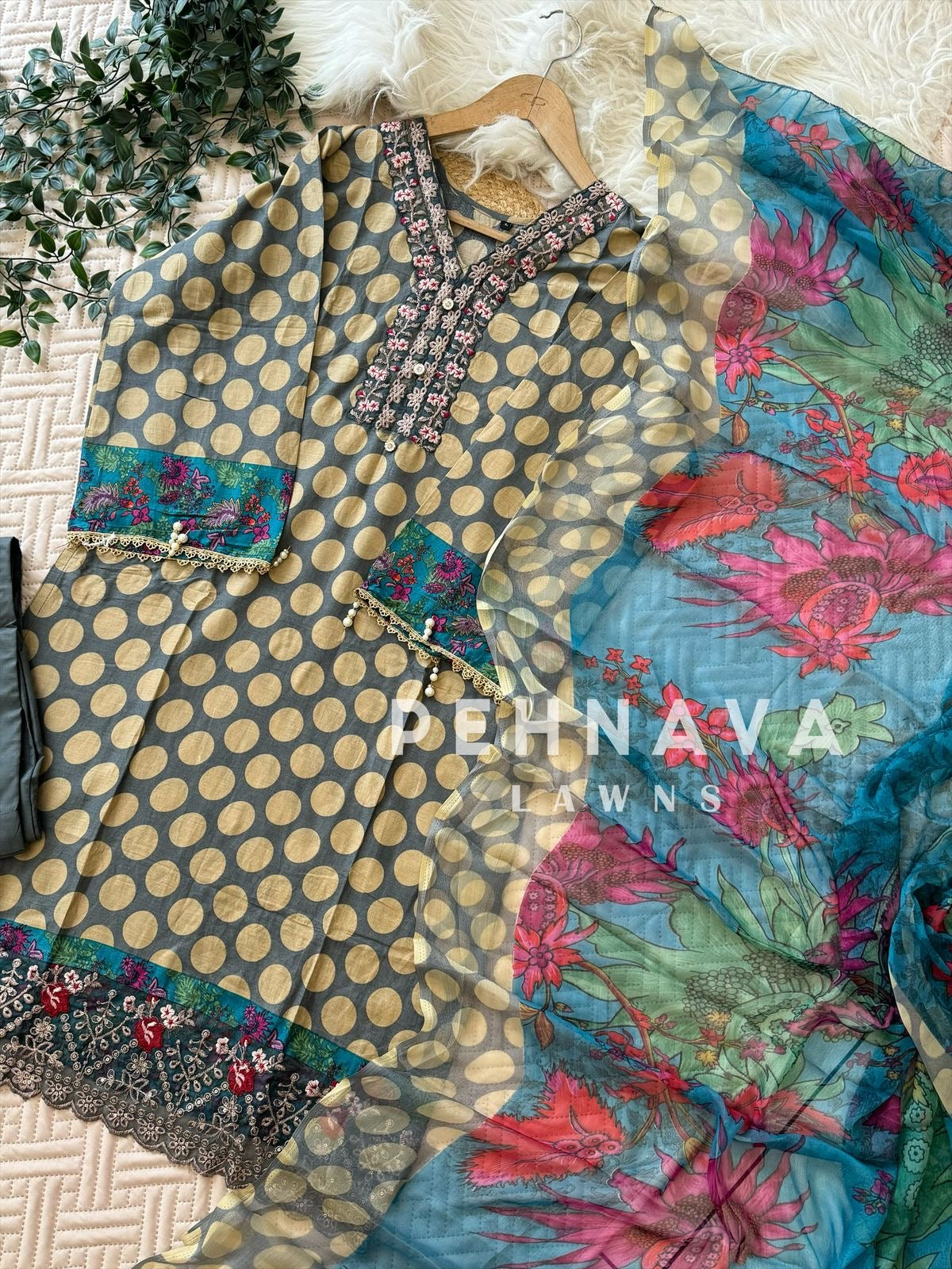 Printed Casual Cotton Suit-1290