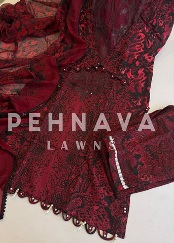 Floral Printed Ethnic Pak-Suit Ft. Chiffon/Cotton Dupatta-222