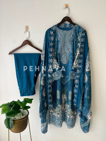 Embroidered Lawns Suit-202 - Pehnava Lawns