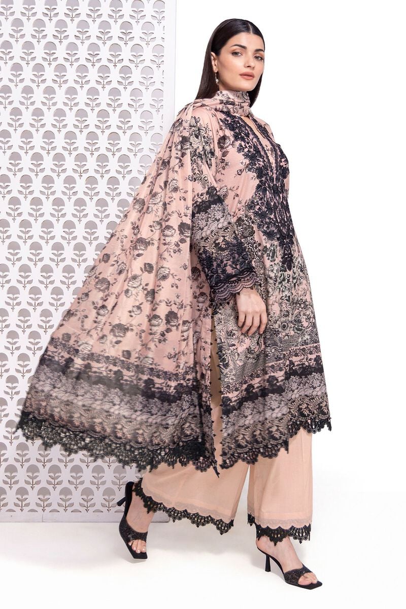 Khaadi Unstitched embroidered Lawn suit-7934