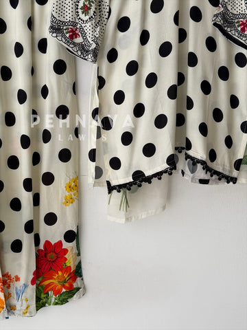 Rayon Polka Dot Printed Suit LRC 354