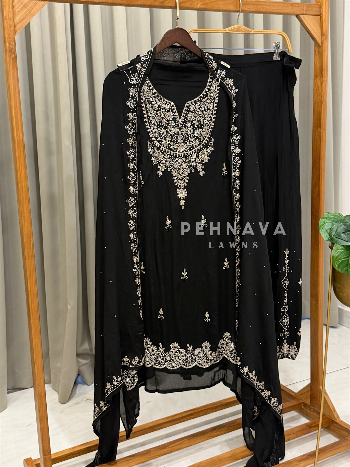 Premium Chinnon Handworked Semi Stitched Suit
