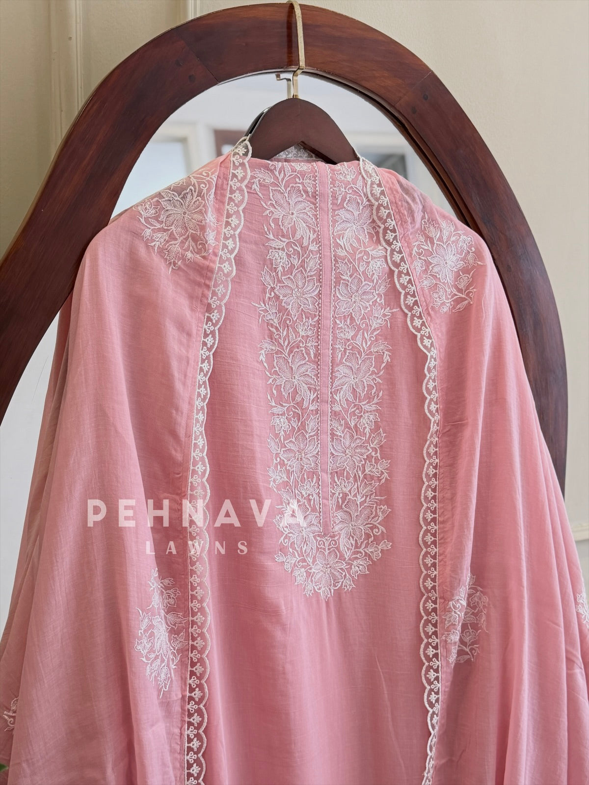 Chanderi Floral Embroidered Unstitched Suit ML -31