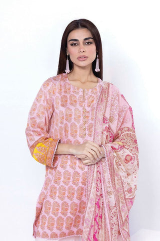 Khaadi Unstitched Printed Lawn suit-0124