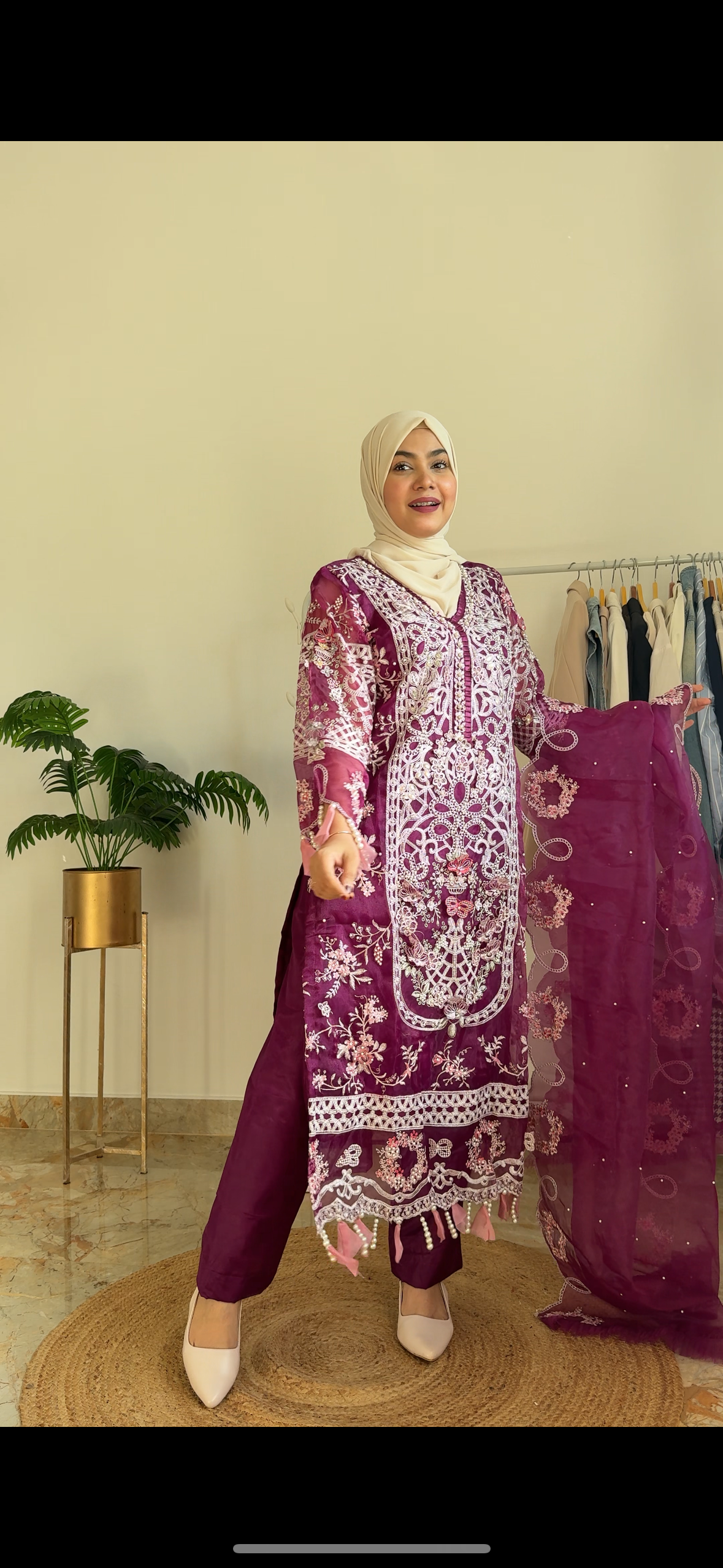 Heavy Organza Party Wear 13023