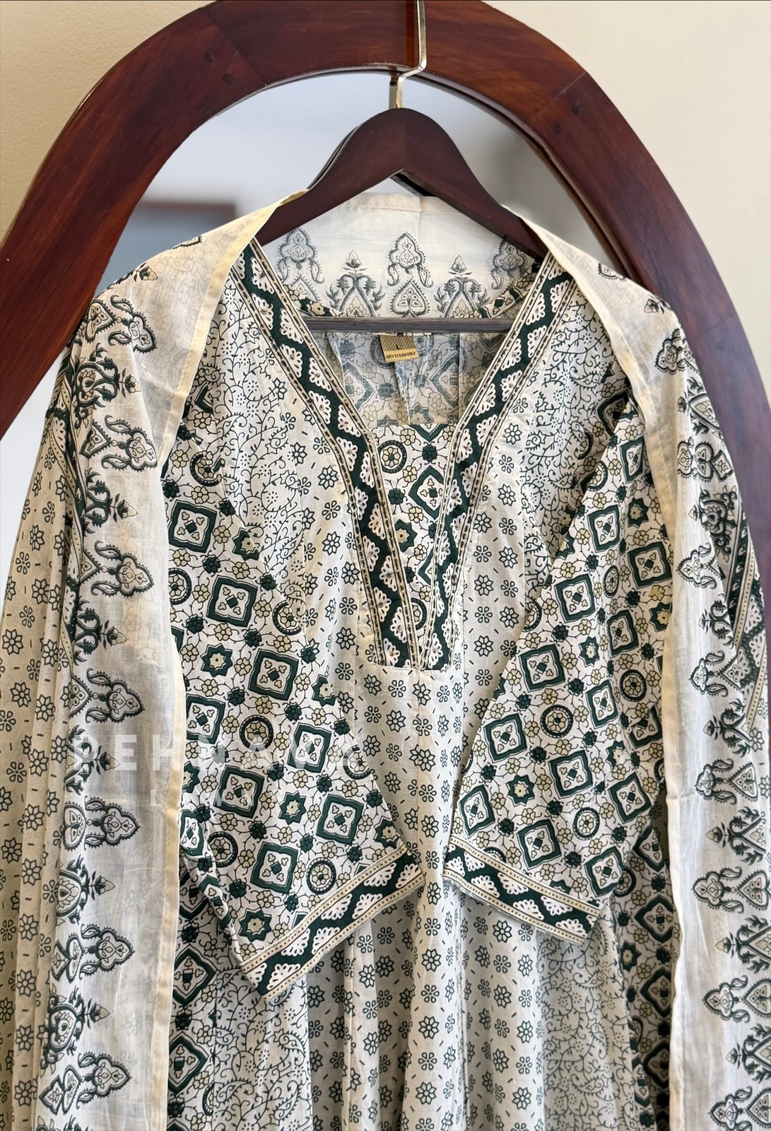 Block Print Flared Suit Set 11081-84