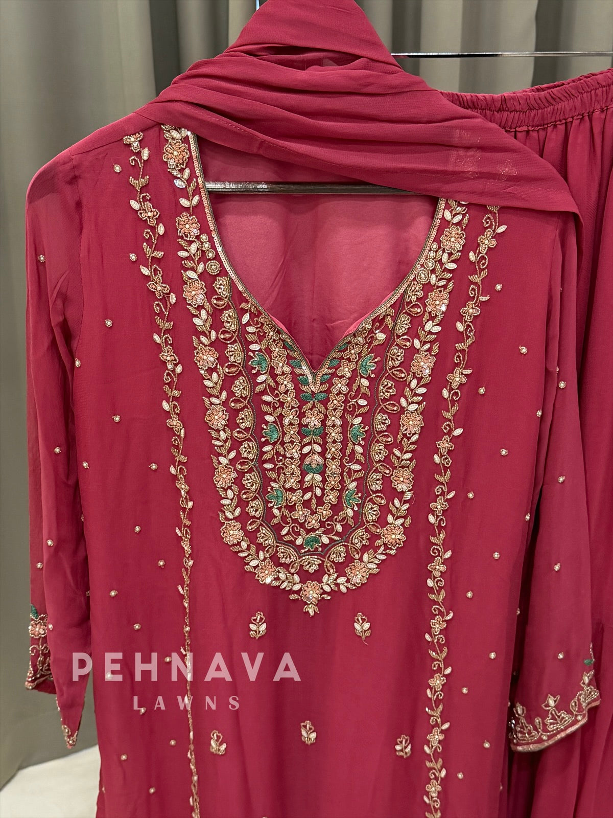 Premium Handworked Chiffon Suit-4326