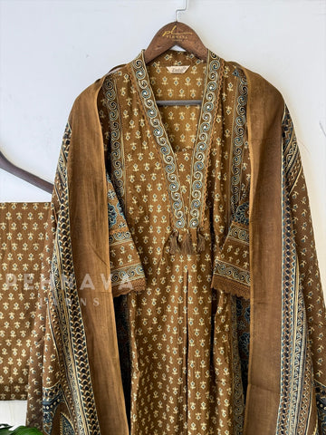 Block Print Salwar Suit - Pehnava Lawns