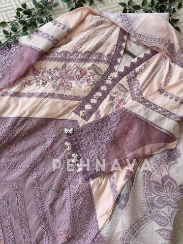 Floral Embroidered Three Piece Set 4563/66