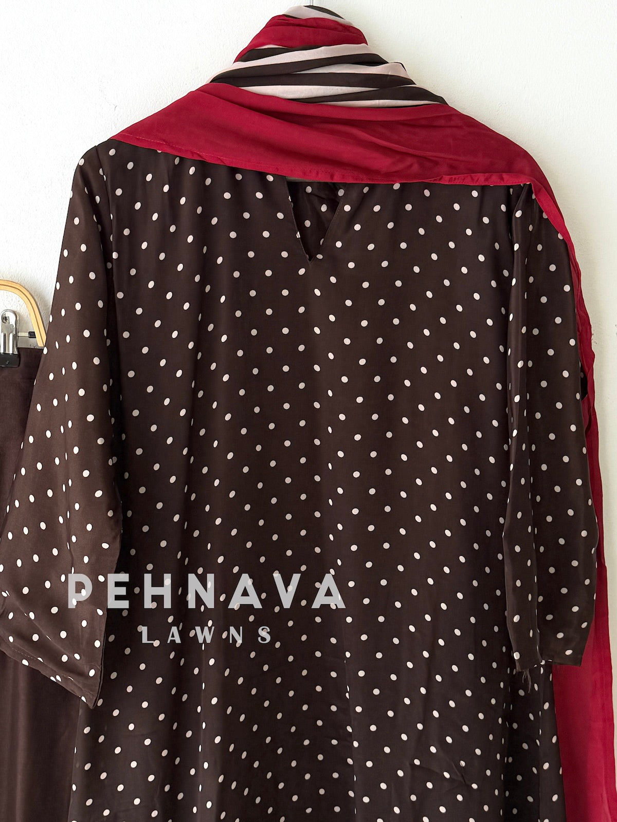 Polka Dot Printed Three Piece Set 6213