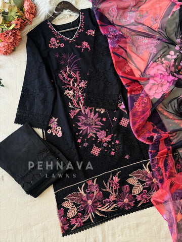 Floral Embroidered Suit Set-1664