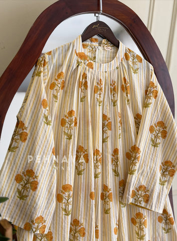 Halter Neck Pleated Printed Suit Set