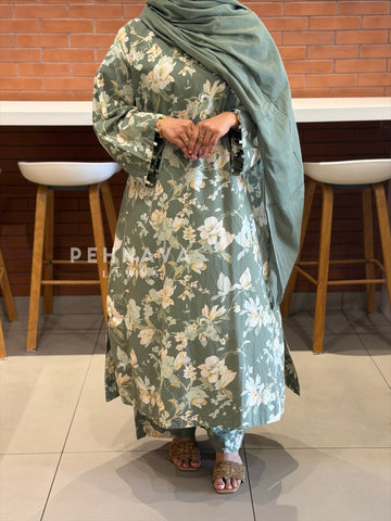 Daily Wear Cotton Printed Three Piece Set SN5144
