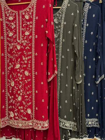 Pure Heavy Handworked Chinnon Suit-0191