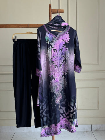 Muslin Hand detailed suit -M75