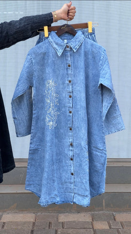 Denim Co-ord Set - Pehnava Lawns
