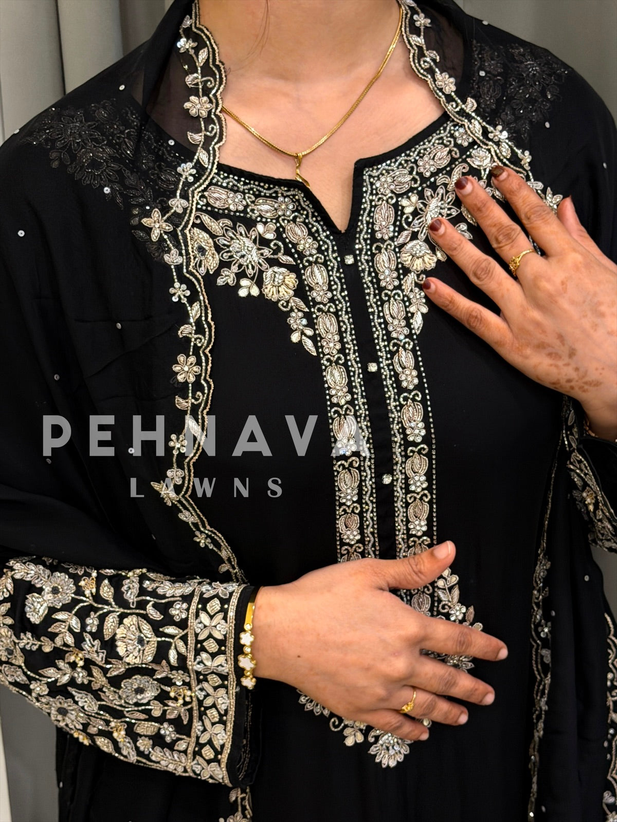 Premium Crepe Handworked Suit
