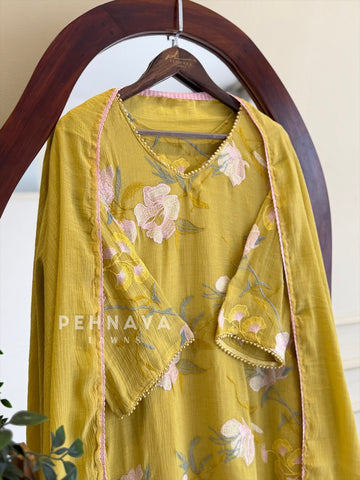 Floral Embroidered Suit Set