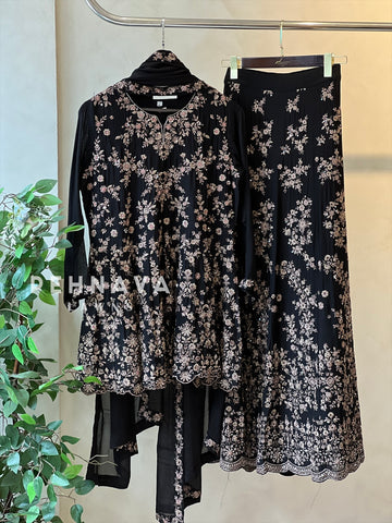 Handworked three piece skirt set