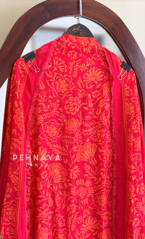 Floral Printed Unstitched Suit 4353