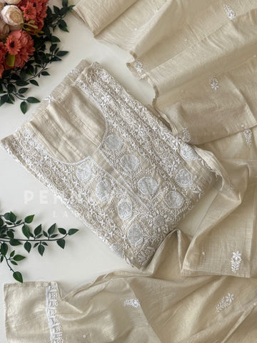 Premium Chikankari Semi-Stitched Suit - Pehnava Lawns
