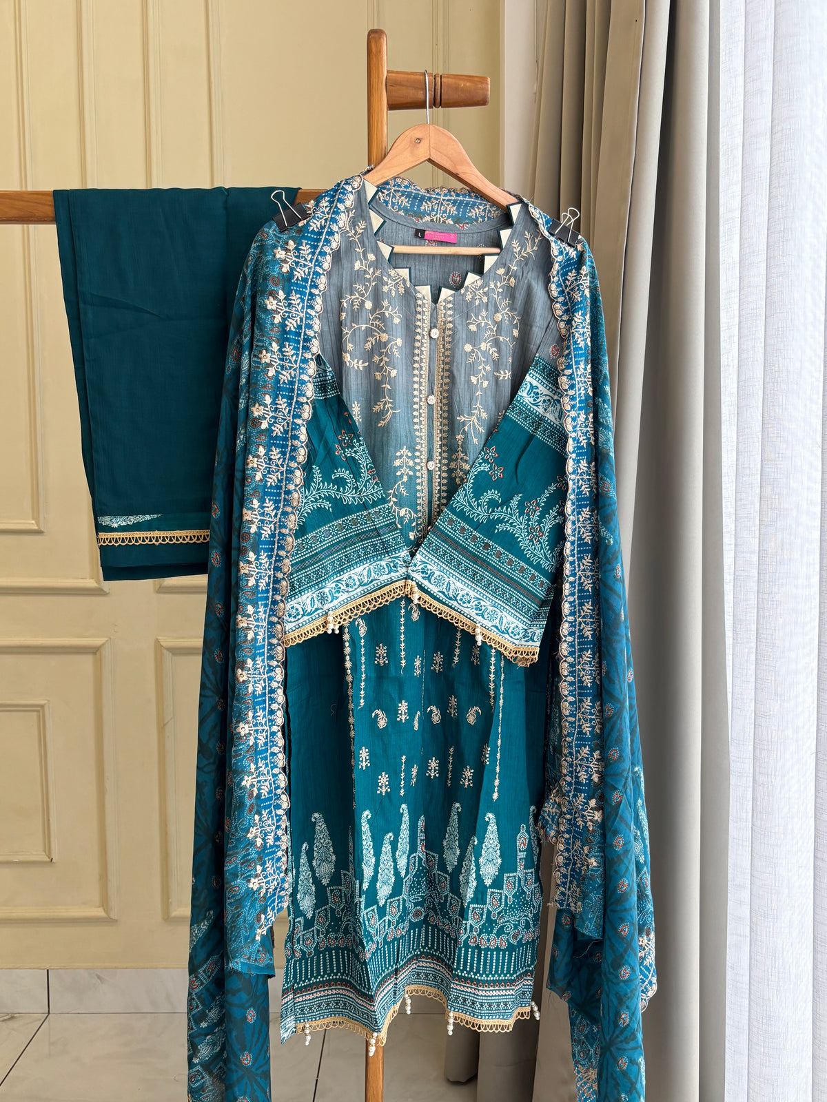 Blue Printed Pakistani Salwar-2