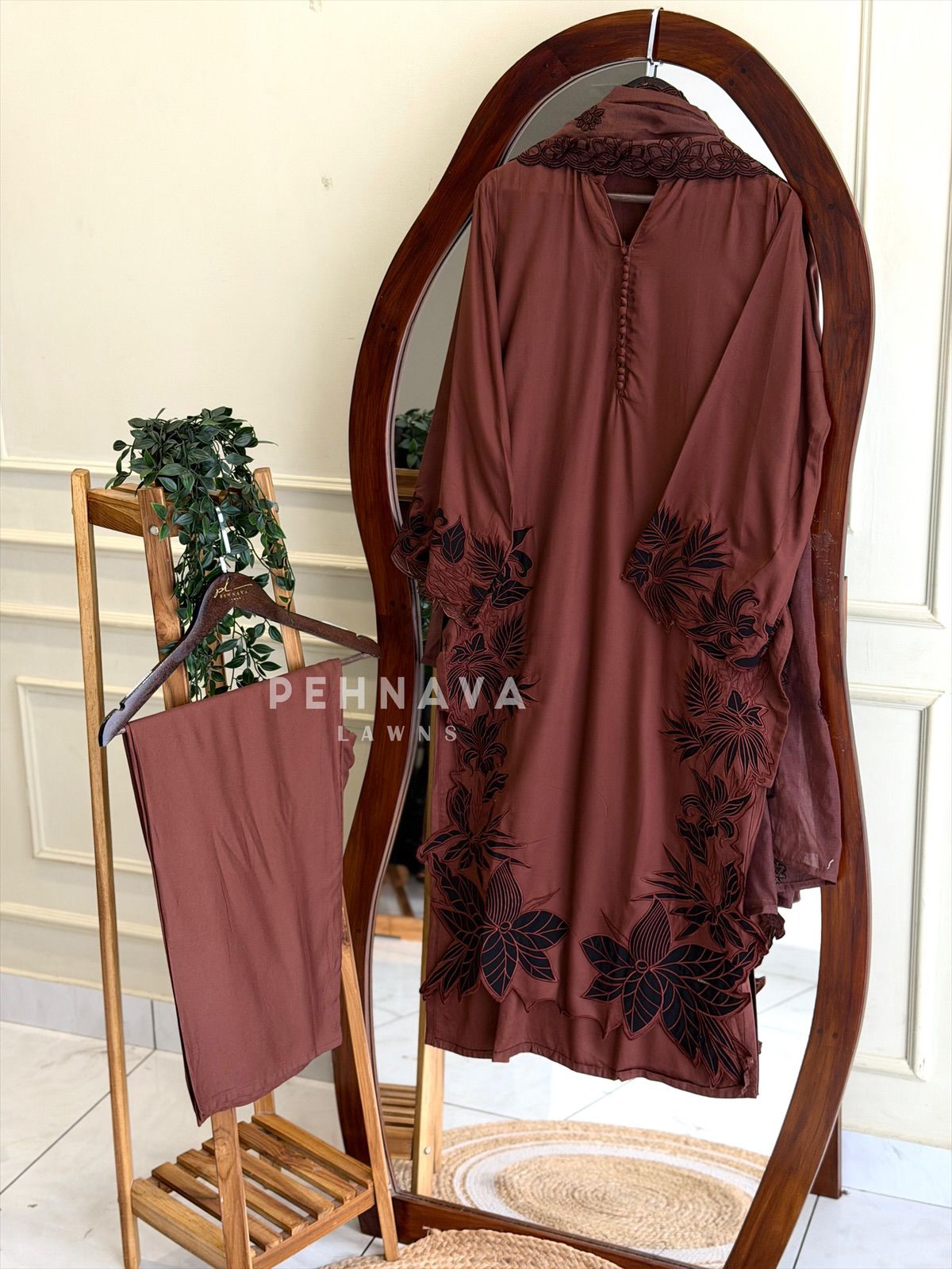 Floral Cutwork Ensemble