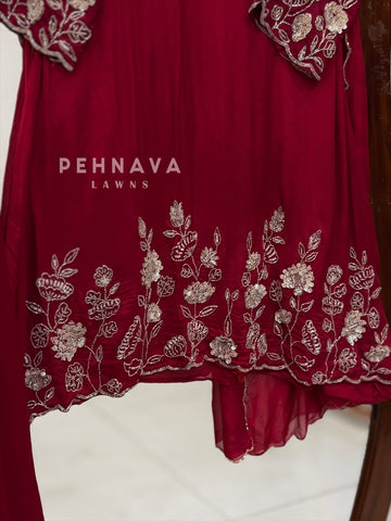 Premium Handworked Chinnon Suit-18355