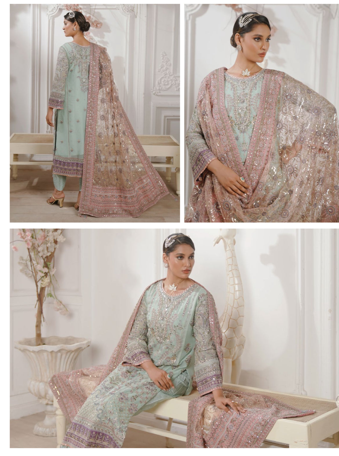 GLAMOURA BY NOOR'S SEMI-STITCHED 3PC | D-05