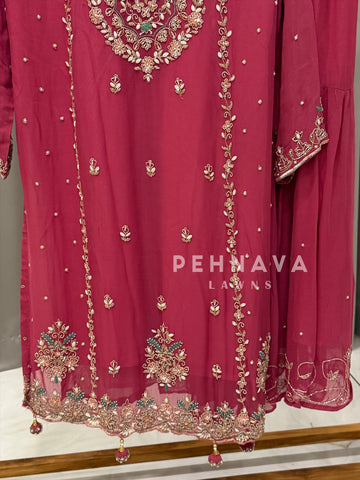 Premium Handworked Chiffon Suit-4326