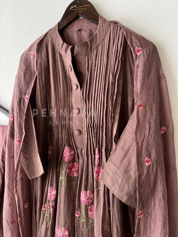 Chanderi Embroidered Suit