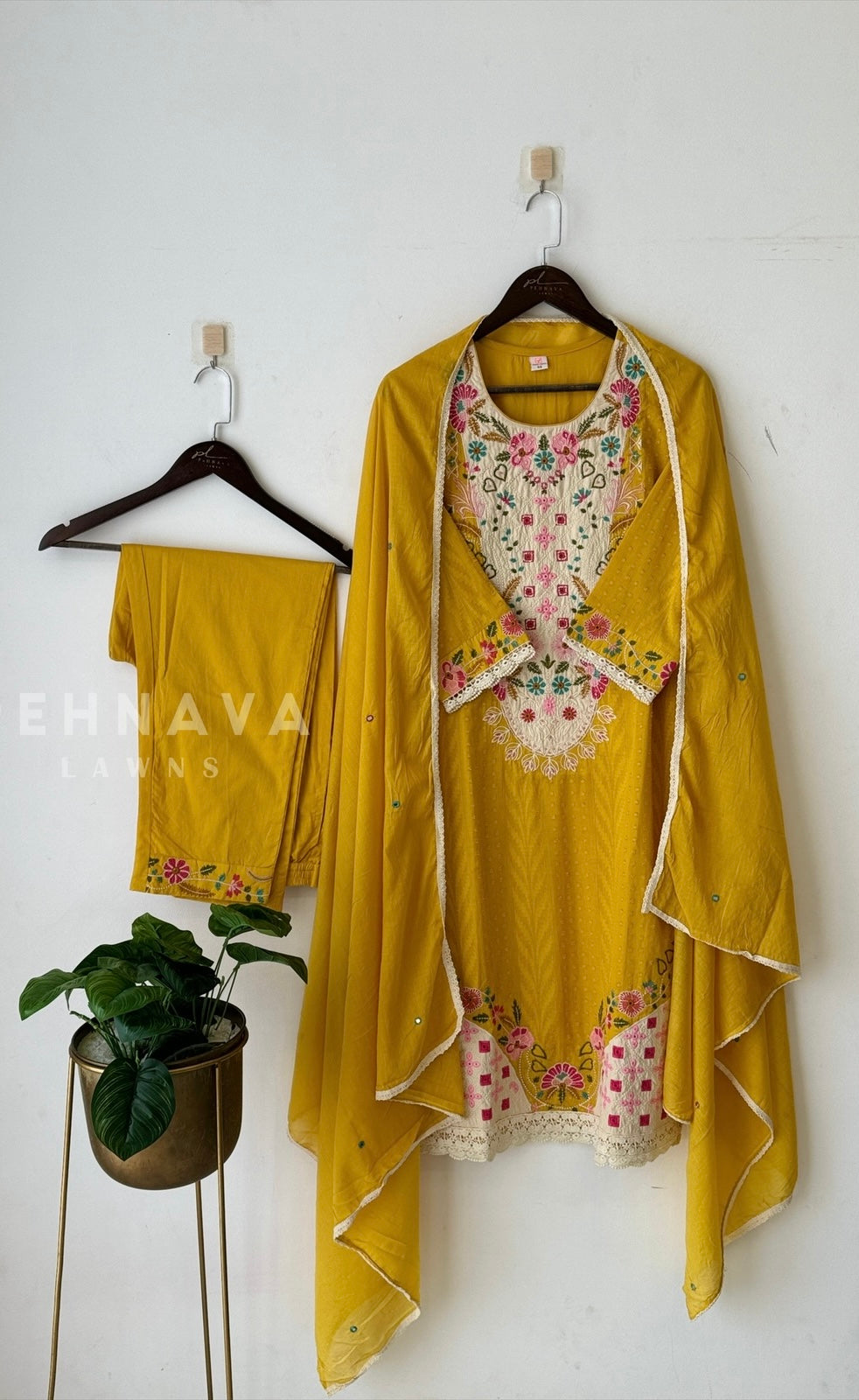 Dobby Cotton Embroidered Suit-3196 BV1