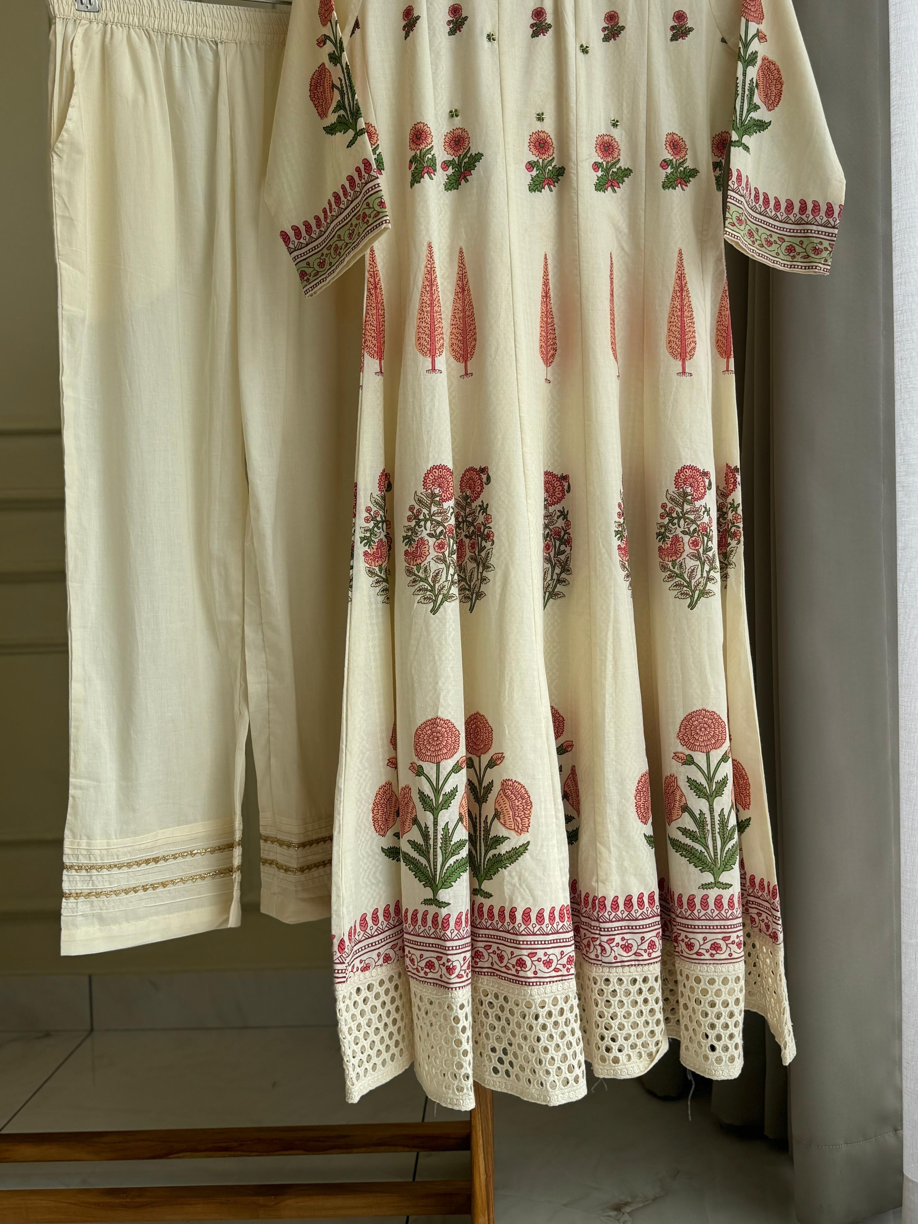 Cotton Floral-Anarkali-3589