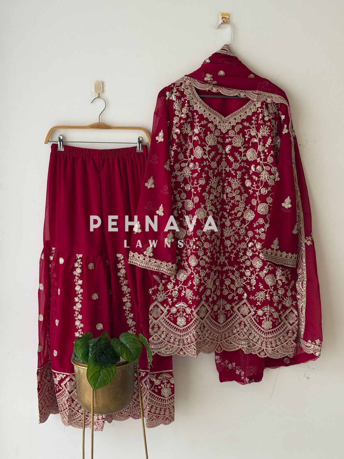 Premium Embroidered Sharara Ensemble